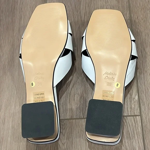 Emanuele Crasto Strappy Crisscross White Sandals Leather EU 39 US 8 - Picture 5 of 15